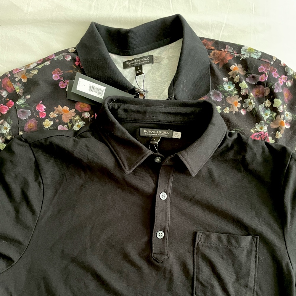 2 NWT Banana Republic Polo Shirts